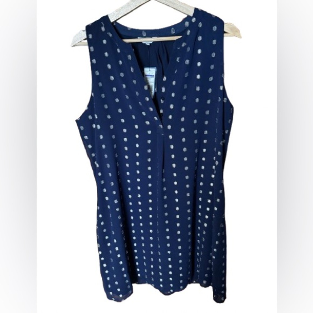 Crown & Ivy Navy Dress with Silver Accents